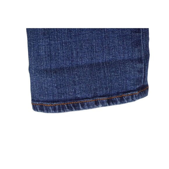 Y2K Paris Blues Low Rise Distressed Capri Jeans Size 3 Embroidered Pockets Orang - Picture 9 of 10